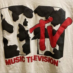 Original VINTAGE MTV Cow Logo TShirt —XL tee So C🙂🙂L!